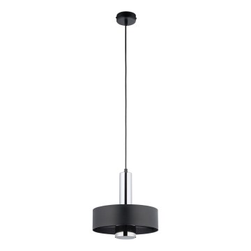 Żyrandol na lince RIF LUX 1xGX53/12W/230V śr. 25 cm czarny/chrom błyszczący