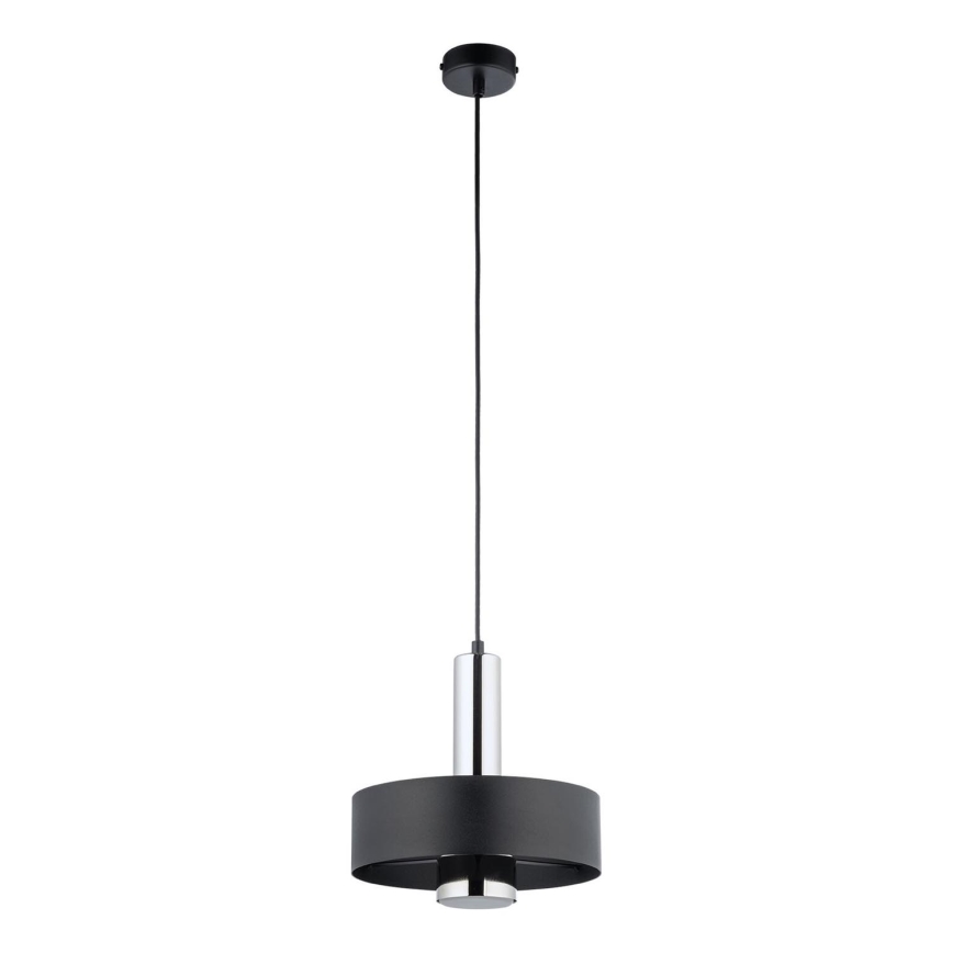 Żyrandol na lince RIF LUX 1xGX53/12W/230V śr. 25 cm czarny/chrom błyszczący