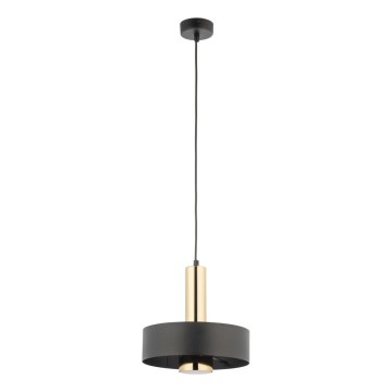 Żyrandol na lince RIF LUX 1xGX53/12W/230V śr. 25 cm czarny/złoty