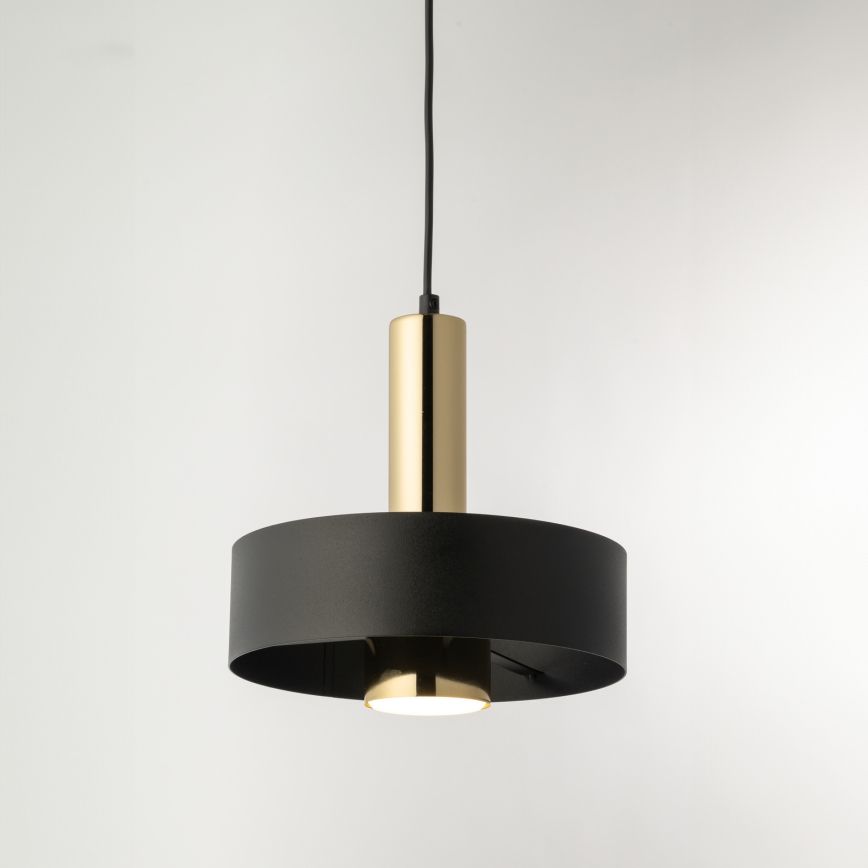 Żyrandol na lince RIF LUX 1xGX53/12W/230V śr. 25 cm czarny/złoty