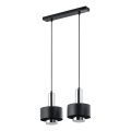 Żyrandol na lince RIF LUX 2xGX53/12W/230V czarny/chrom błyszczący