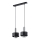 Żyrandol na lince RIF LUX 2xGX53/12W/230V czarny/chrom błyszczący