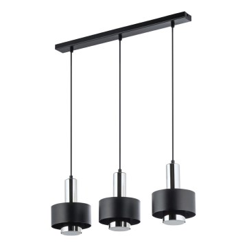 Żyrandol na lince RIF LUX 3xGX53/12W/230V czarny/chrom błyszczący
