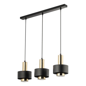 Żyrandol na lince RIF LUX 3xGX53/12W/230V czarny/złoty