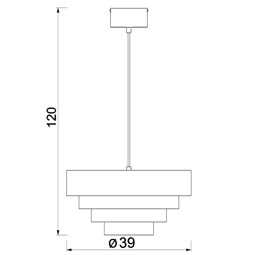Żyrandol na lince RINGS 1xE27/15W/230V biały