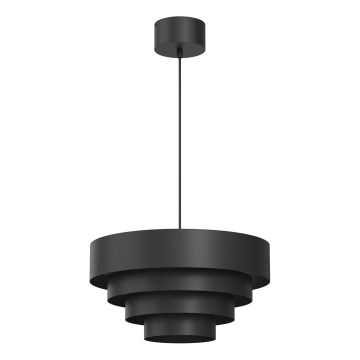 Żyrandol na lince RINGS 1xE27/15W/230V czarny