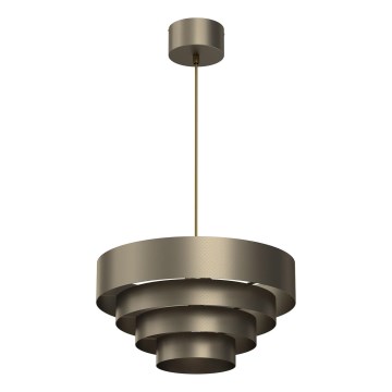 Żyrandol na lince RINGS 1xE27/15W/230V mosiądz