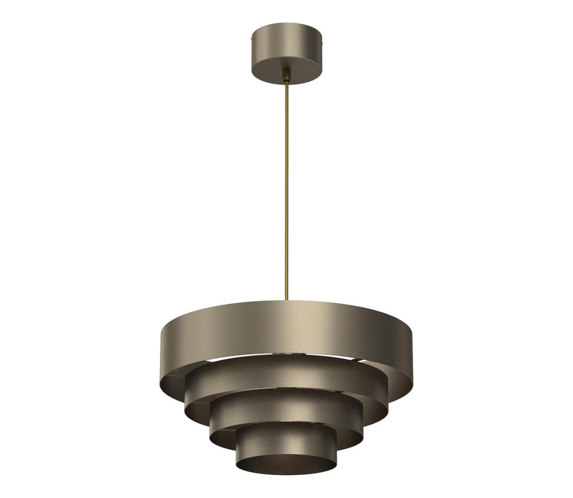 Żyrandol na lince RINGS 1xE27/15W/230V mosiądz