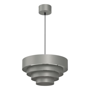 Żyrandol na lince RINGS 1xE27/15W/230V szary