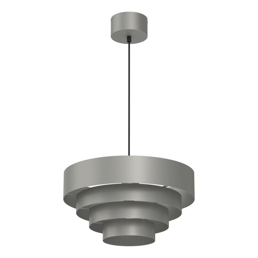 Żyrandol na lince RINGS 1xE27/15W/230V szary