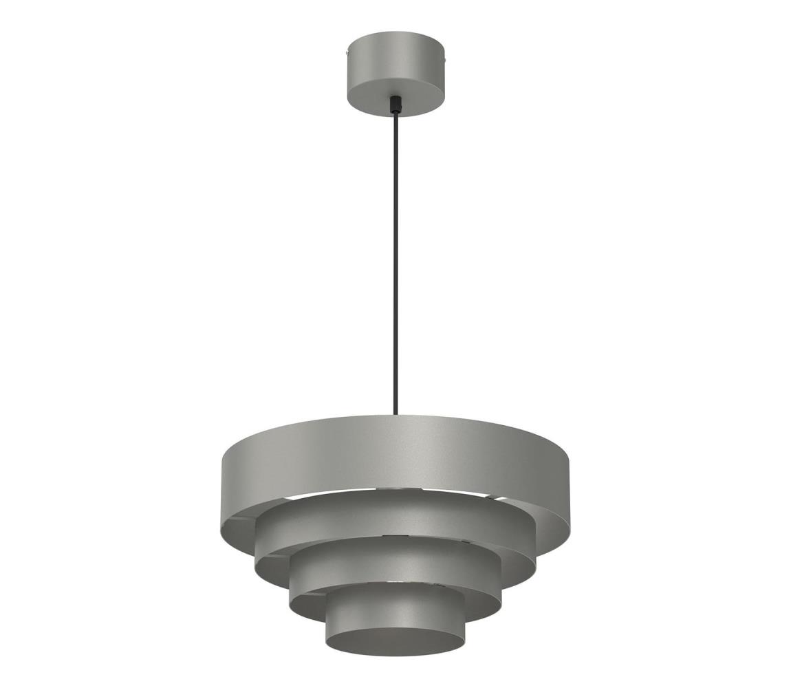 Żyrandol na lince RINGS 1xE27/15W/230V szary