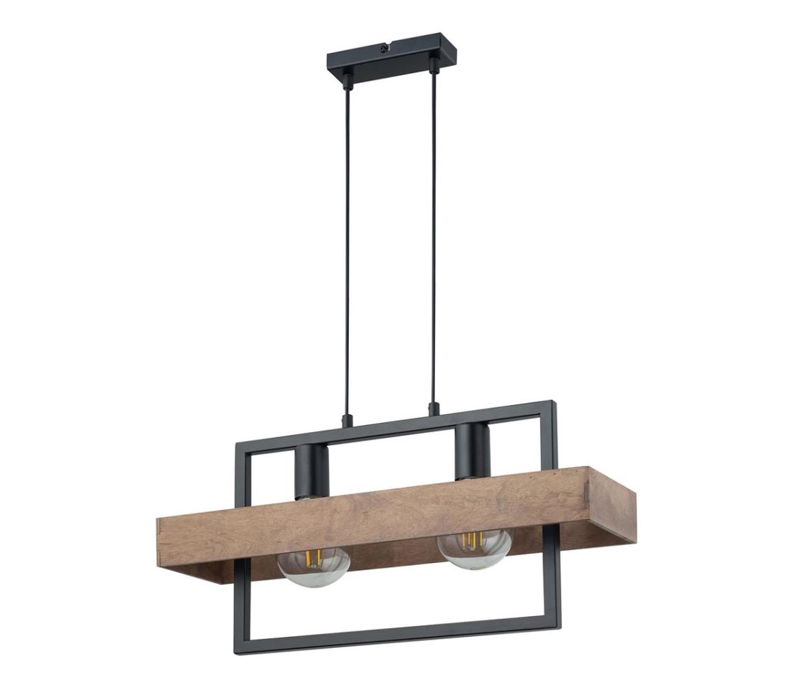 Żyrandol na lince ROBIN 2xE27/60W/230V drewno