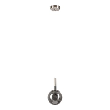 Żyrandol na lince ROLLO 1xE14/5W/230V matowy chrom/dymny