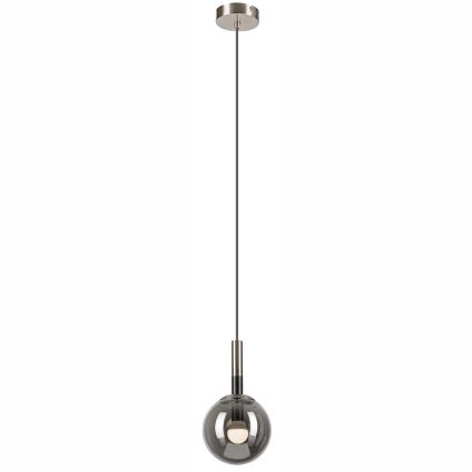 Żyrandol na lince ROLLO 1xE14/5W/230V matowy chrom/dymny