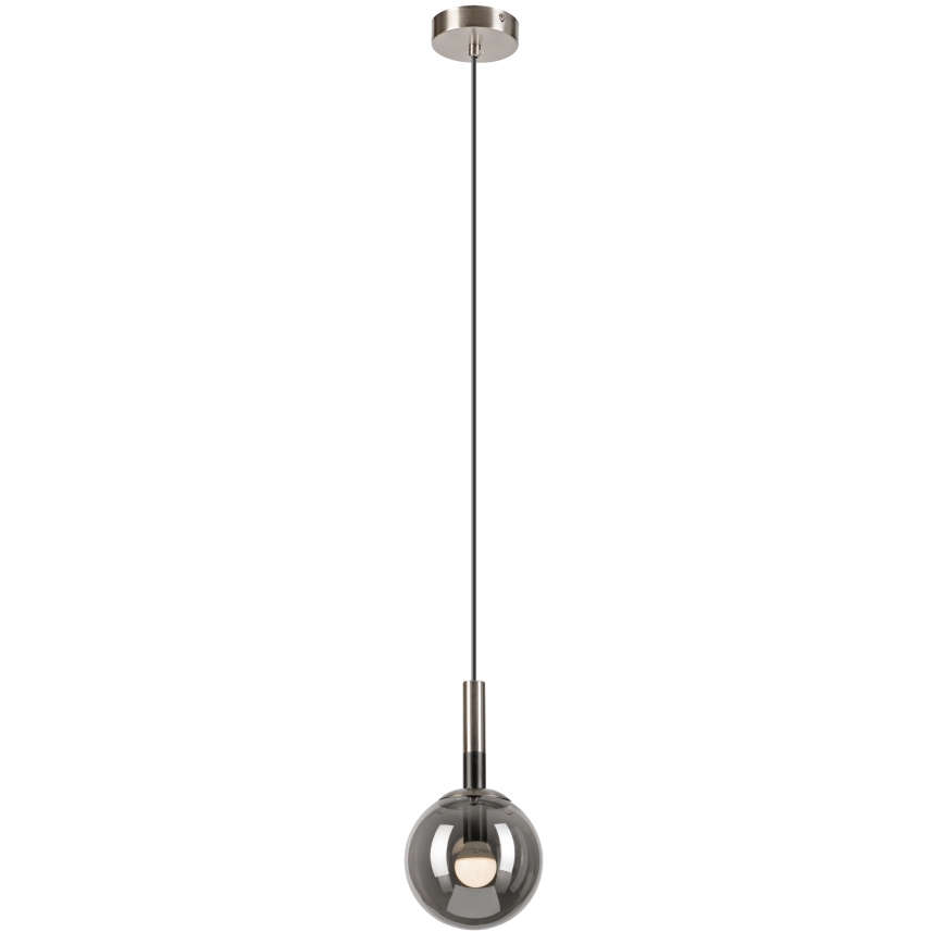 Żyrandol na lince ROLLO 1xE14/5W/230V matowy chrom/dymny