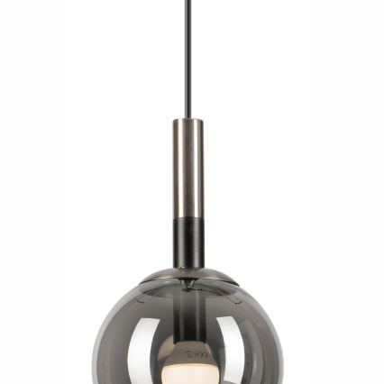 Żyrandol na lince ROLLO 1xE14/5W/230V matowy chrom/dymny