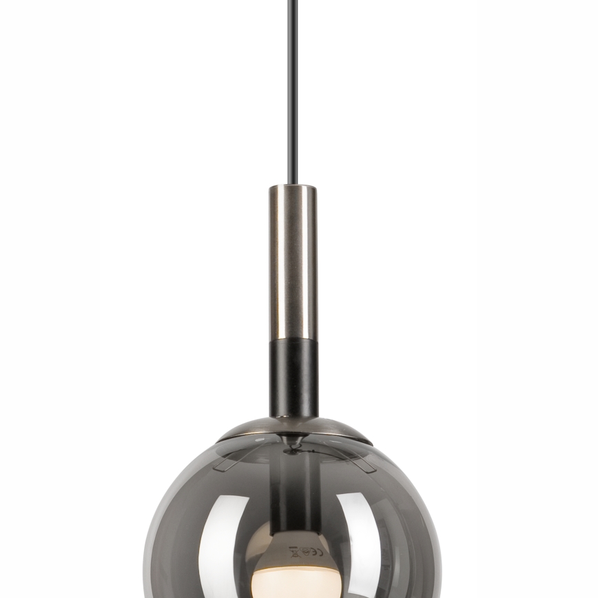 Żyrandol na lince ROLLO 1xE14/5W/230V matowy chrom/dymny