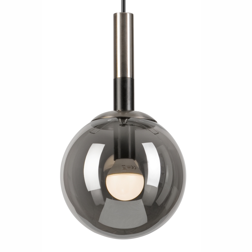 Żyrandol na lince ROLLO 1xE14/5W/230V matowy chrom/dymny
