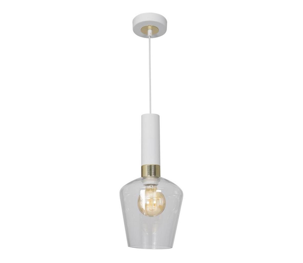 Żyrandol na lince ROMA WHITE 1xE27/60W/230V