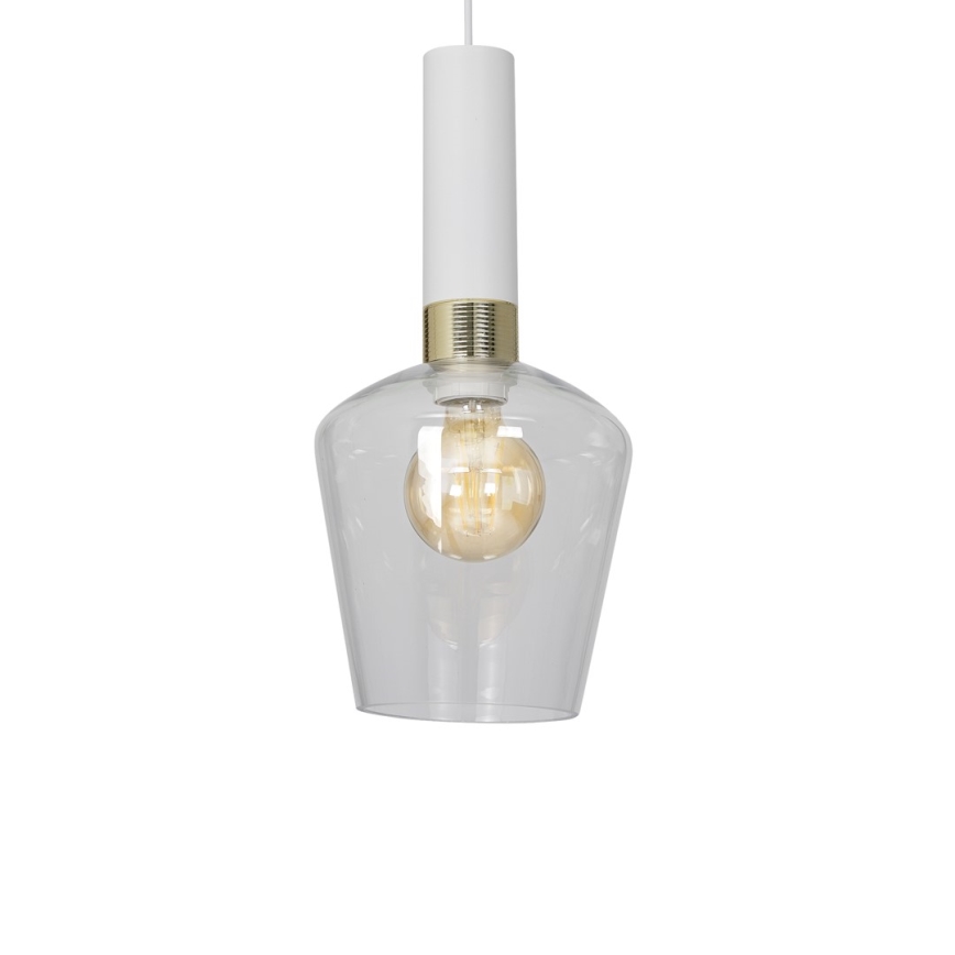 Żyrandol na lince ROMA WHITE 1xE27/60W/230V