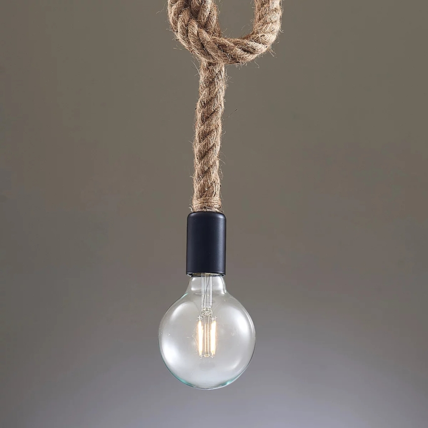 Żyrandol na lince ROPE 1xE27/12W/230V