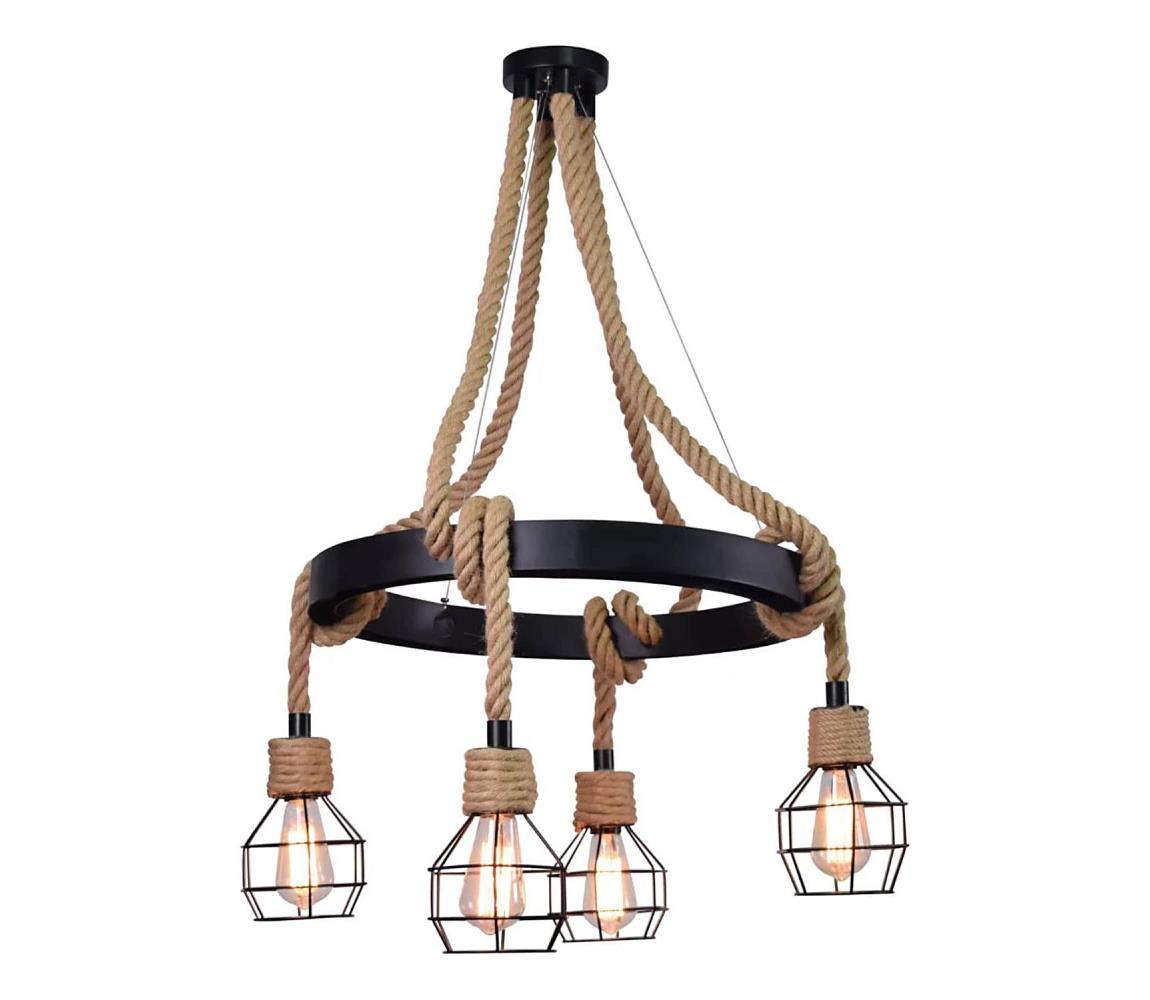 Żyrandol na lince ROPE ALEGRA 4xE27/10W/230V