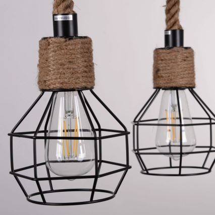 Żyrandol na lince ROPE ALEGRA 4xE27/10W/230V