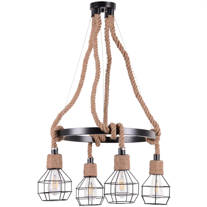 Żyrandol na lince ROPE ALEGRA 4xE27/10W/230V