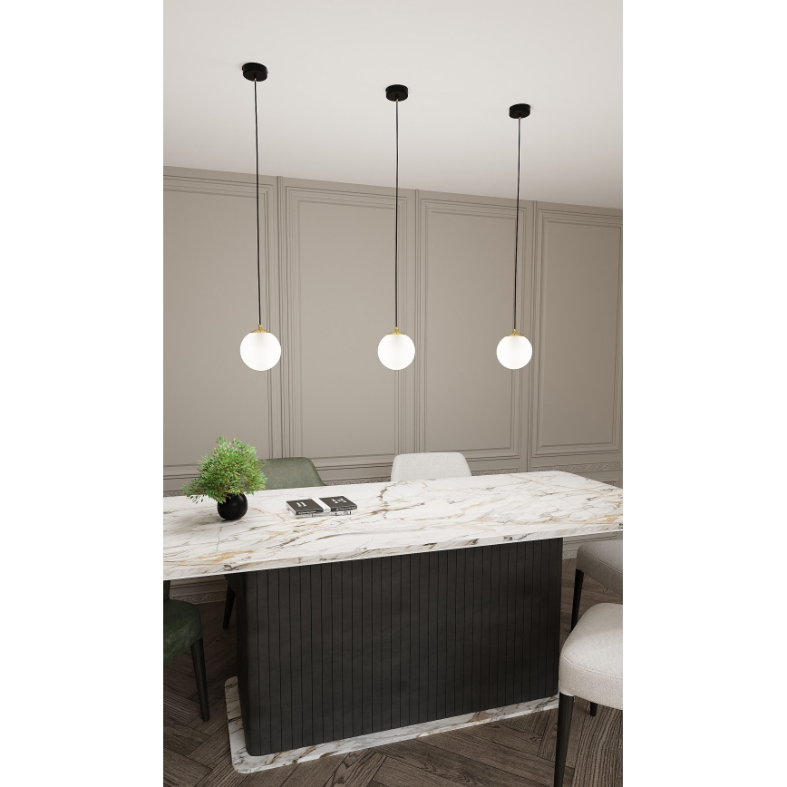 Żyrandol na lince ROYAL 1xE14/10W/230V śr. 14 cm czarny