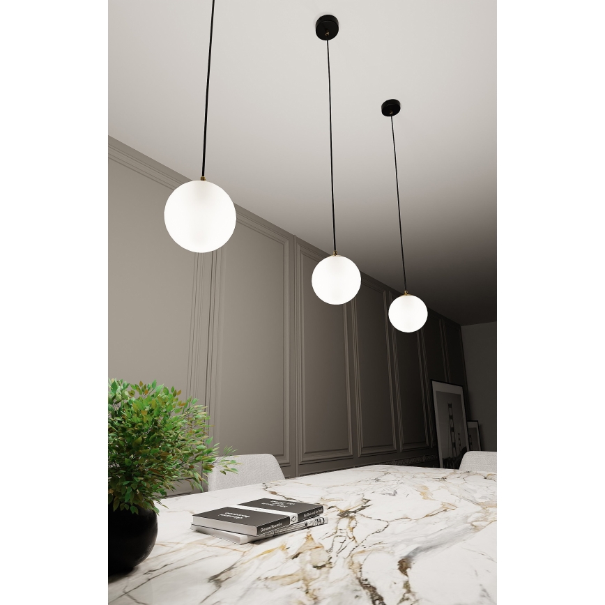 Żyrandol na lince ROYAL 1xE14/10W/230V śr. 14 cm czarny