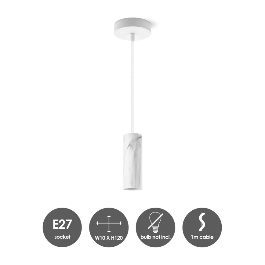 Żyrandol na lince SAGA 1xE27/40W/230V marmur