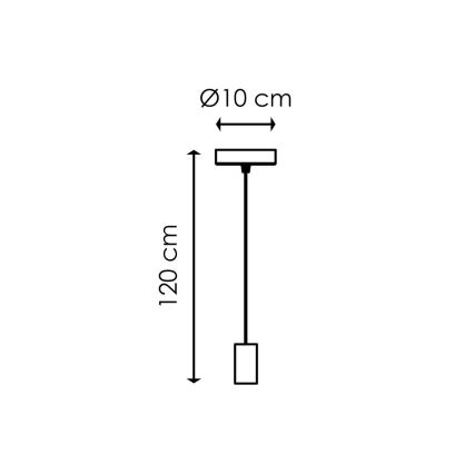 Żyrandol na lince SAGA 1xE27/40W/230V marmur