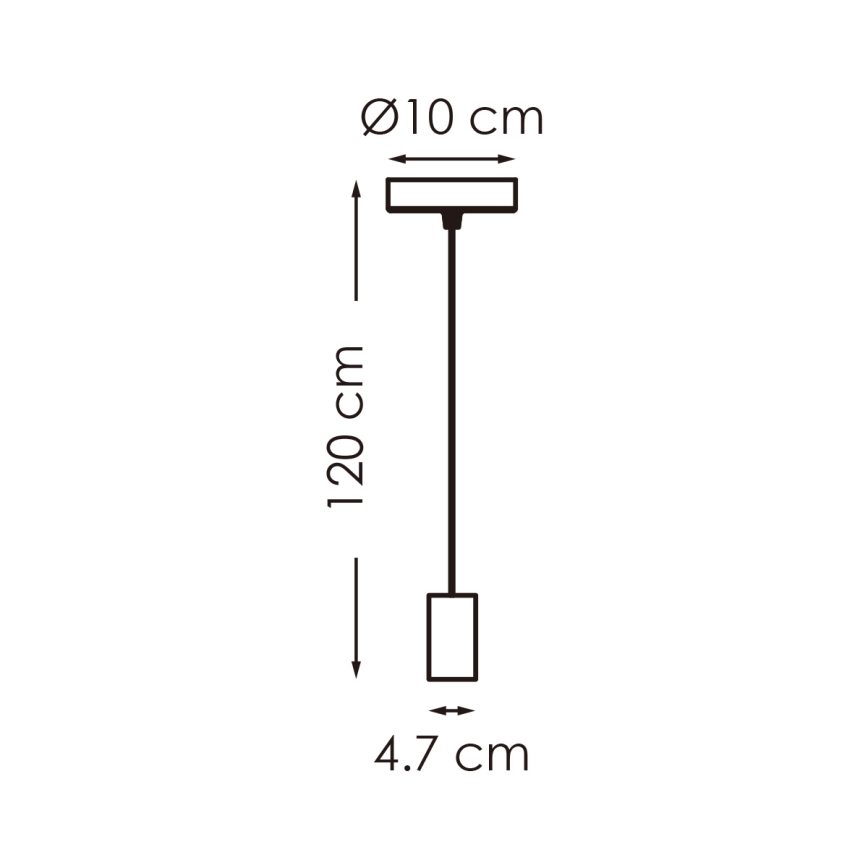Żyrandol na lince SAGA 1xE27/40W/230V szary