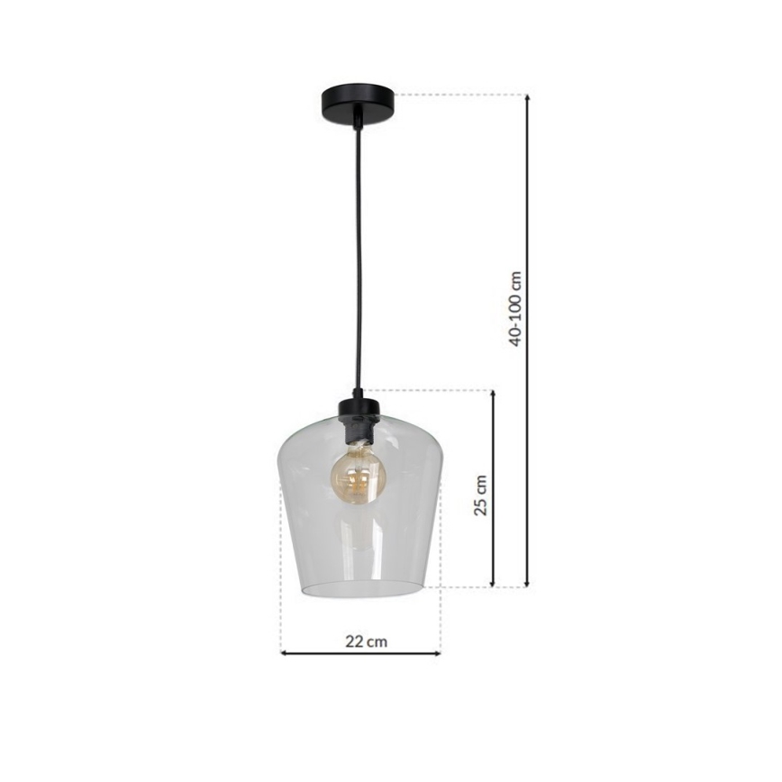 Żyrandol na lince SANTIAGO 1xE27/60W/230V bezbarwny