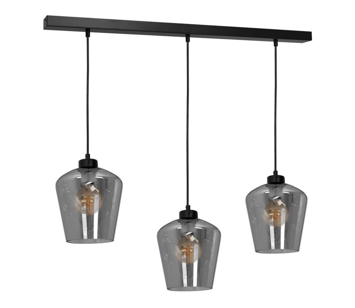 Żyrandol na lince SANTIAGO 3xE27/60W/230V czarny