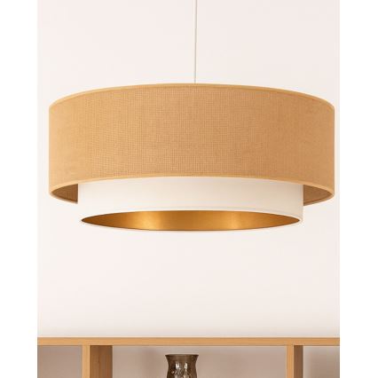 Żyrandol na lince SARTA 1xE27/60W/230V biały/juta