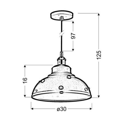 Żyrandol na lince SCRIMI 1xE27/60W/230V