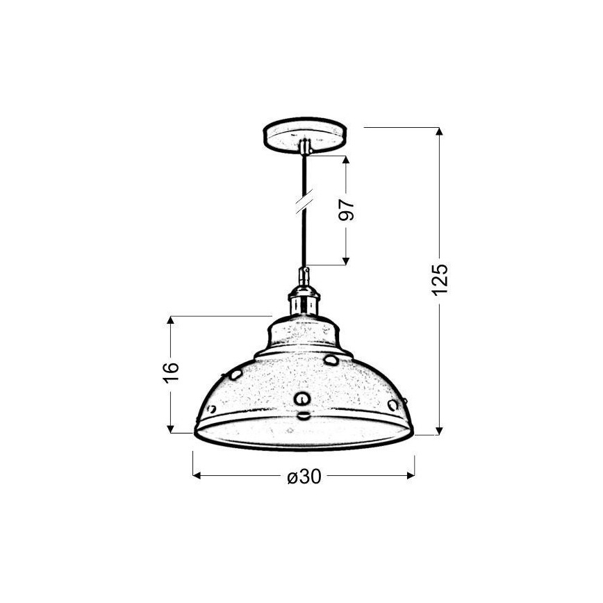 Żyrandol na lince SCRIMI 1xE27/60W/230V