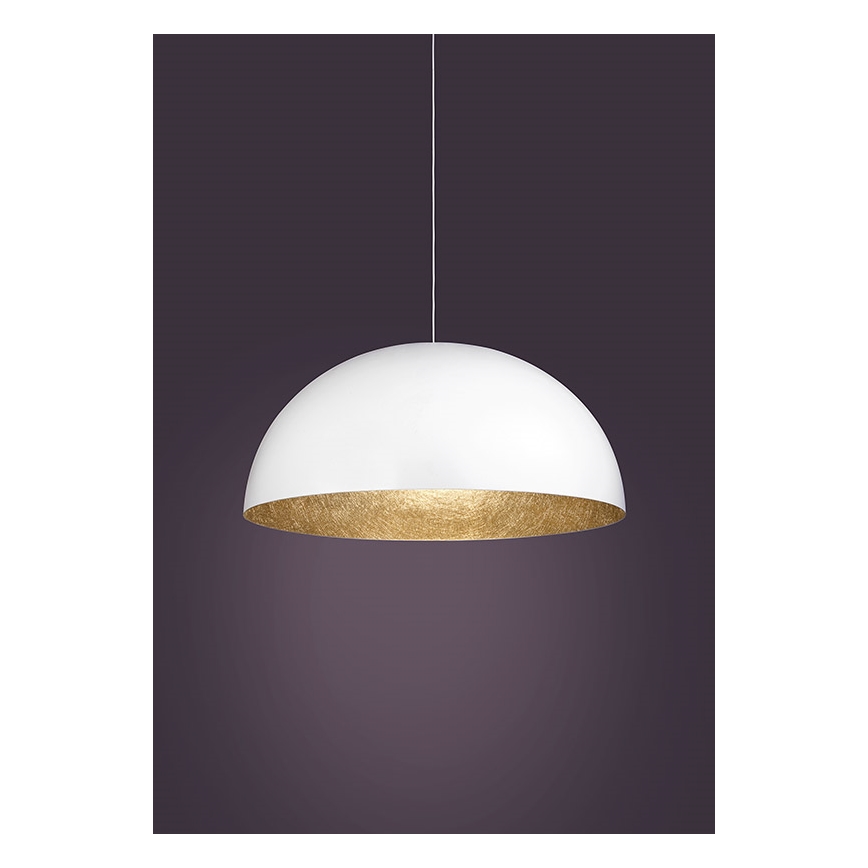 Żyrandol na lince SFERA 1xE27/60W/230V śr. 35 cm biały/złoty