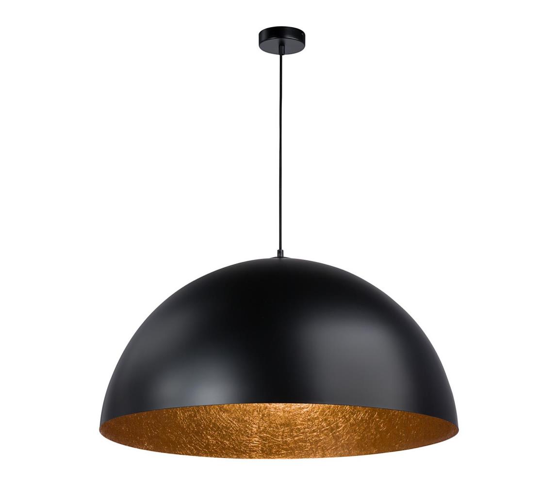 Żyrandol na lince SFERA 1xE27/60W/230V śr. 35 cm czarny/miedziany