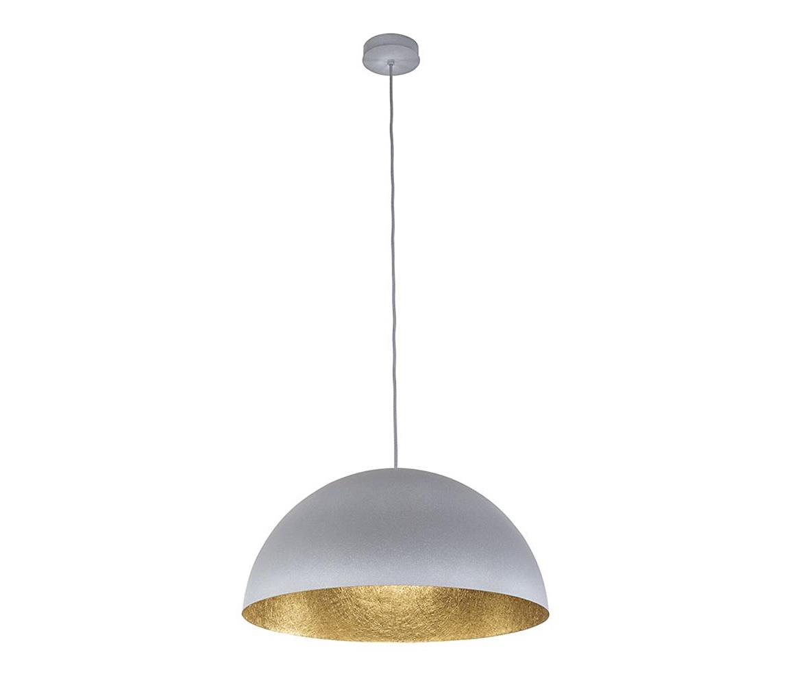 Żyrandol na lince SFERA 1xE27/60W/230V śr. 35 cm szary/złoty