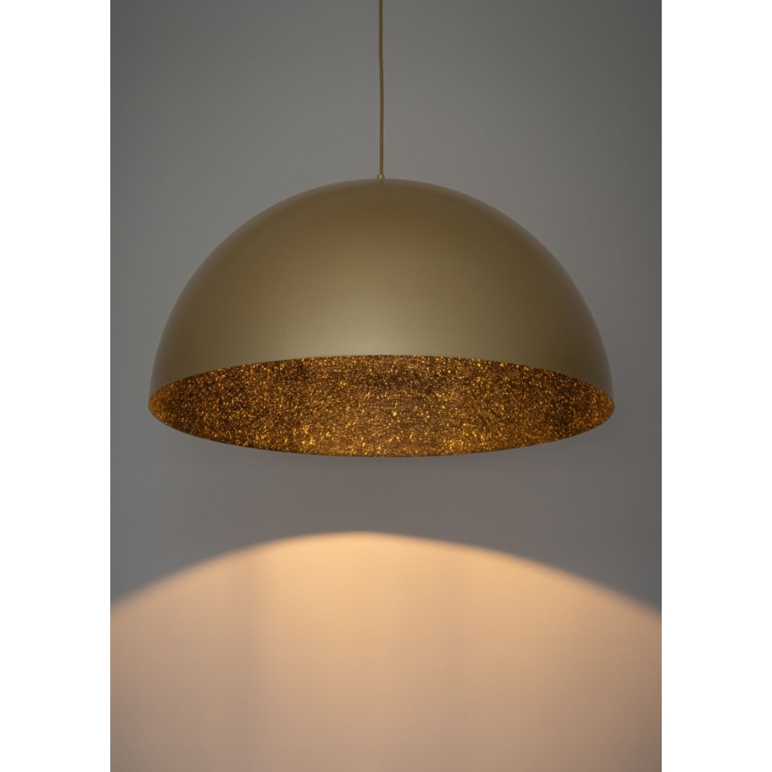 Żyrandol na lince SFERA 1xE27/60W/230V śr. 35 cm złoty/czarny