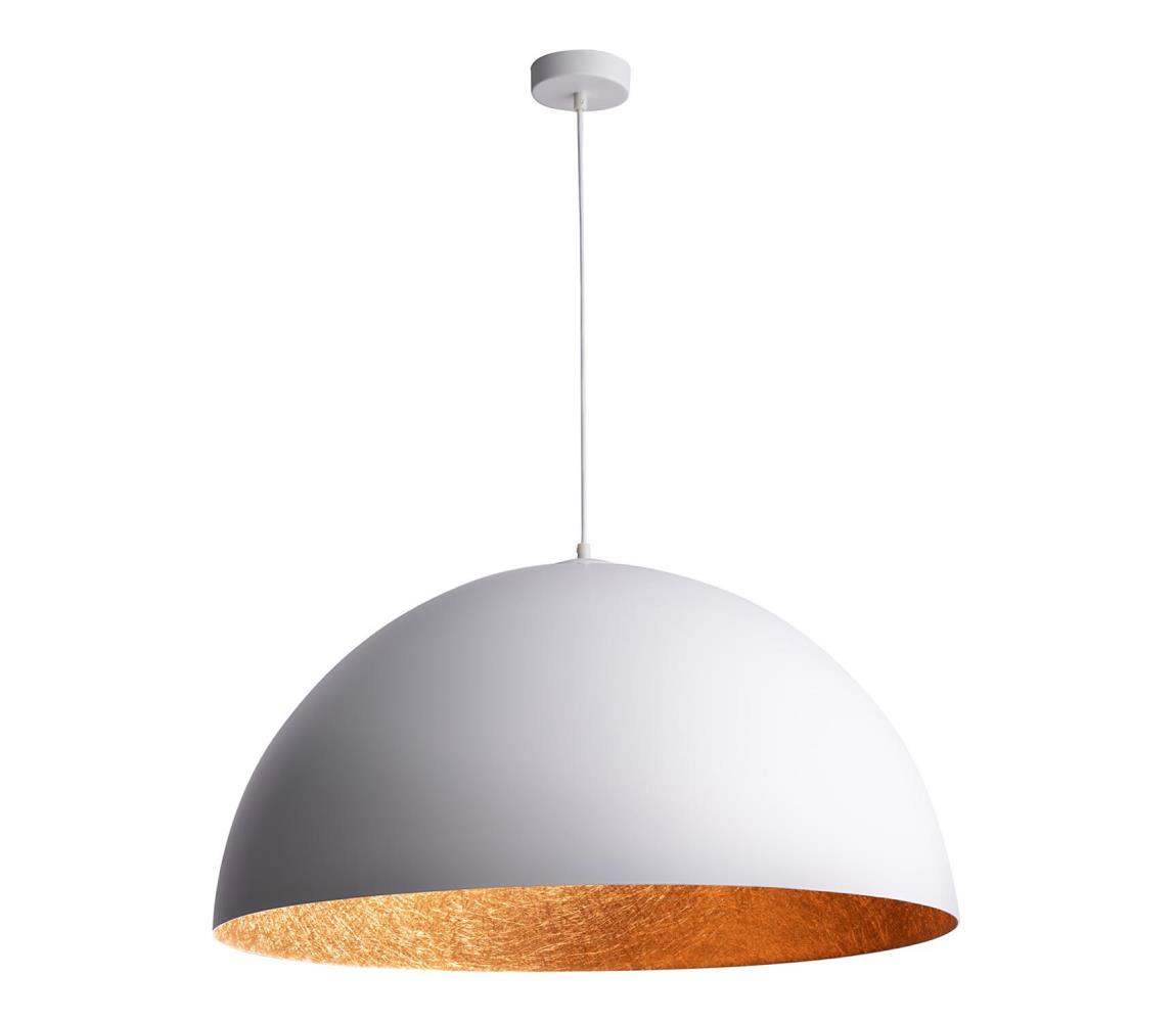 Żyrandol na lince SFERA 1xE27/60W/230V śr. 50 cm biały/miedziany
