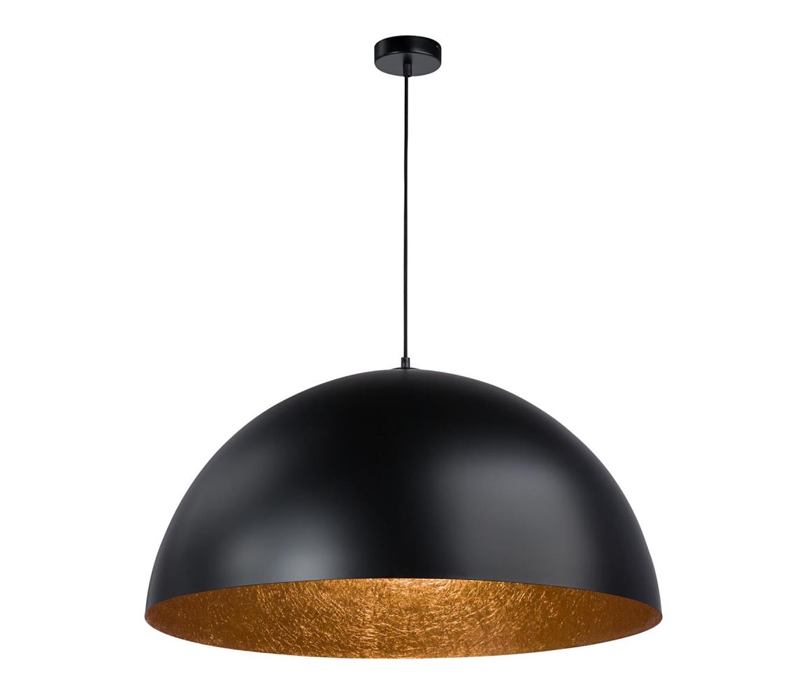 Żyrandol na lince SFERA 1xE27/60W/230V śr. 50 cm czarny/miedziany