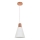 Żyrandol na lince SHADE 1xE27/15W/230V miedź/biały