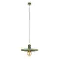 Żyrandol na lince SILA 1xE27/15W/230V śr. 30 cm zielony