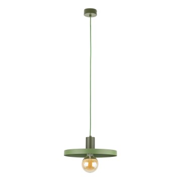 Żyrandol na lince SILA 1xE27/15W/230V śr. 30 cm zielony
