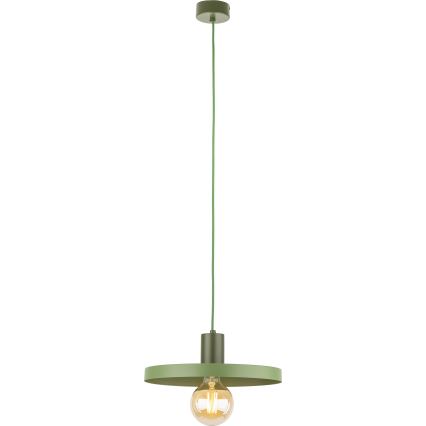 Żyrandol na lince SILA 1xE27/15W/230V śr. 30 cm zielony