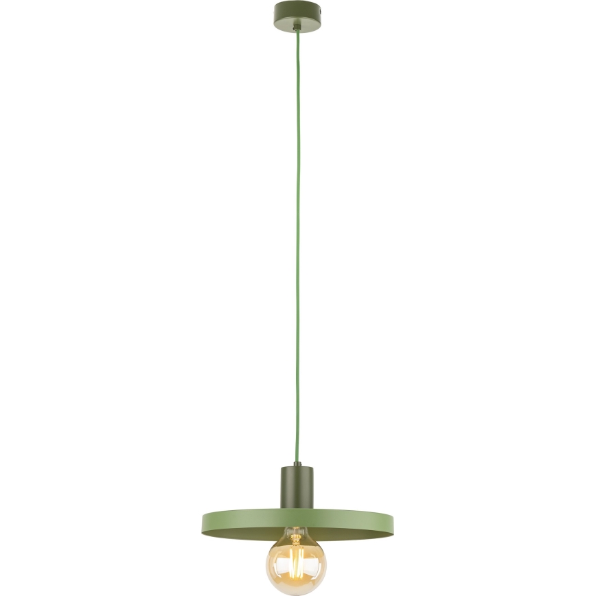 Żyrandol na lince SILA 1xE27/15W/230V śr. 30 cm zielony