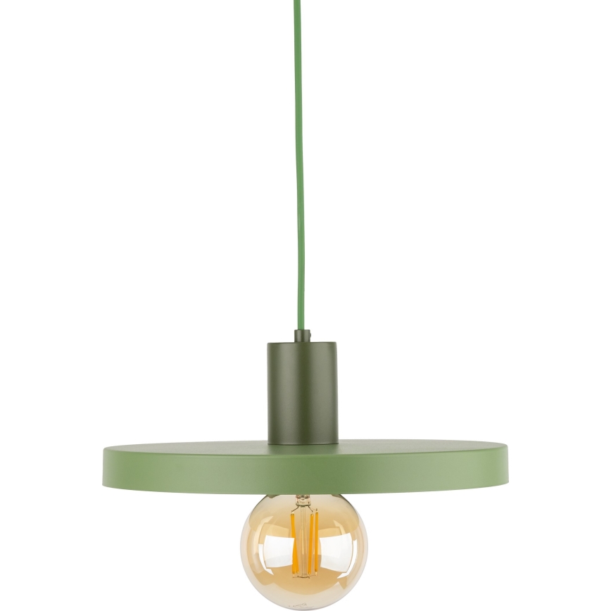 Żyrandol na lince SILA 1xE27/15W/230V śr. 30 cm zielony